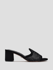 After-Dark Embellished Mules, Black