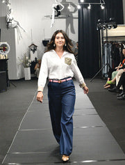 Straight Leg Denim Pant, Blue