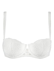2C Kiss of LOVE Half Cup Bra, Off White