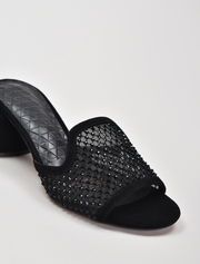 After-Dark Embellished Mules, Black