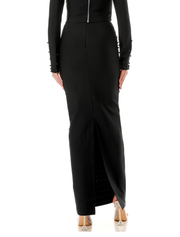 Beaded Bandage Maxi Skirt, Black