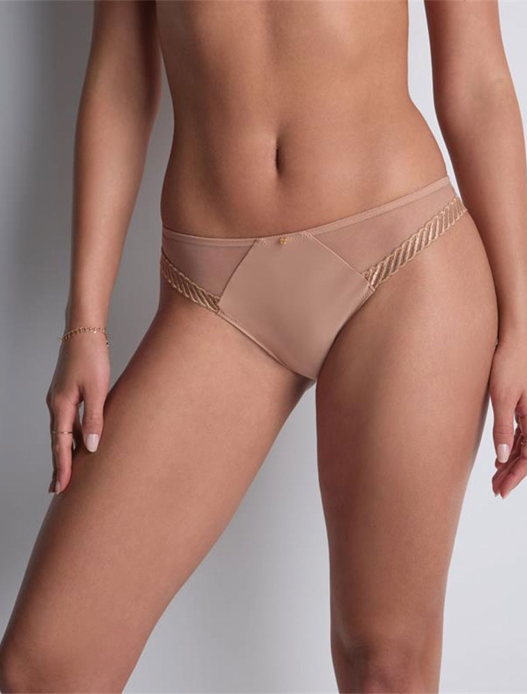 4M Sheer Emotion Brazilian Brief Panty, Sand
