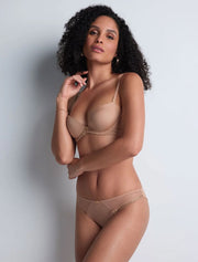 4M Sheer Emotion Brazilian Brief Panty, Sand