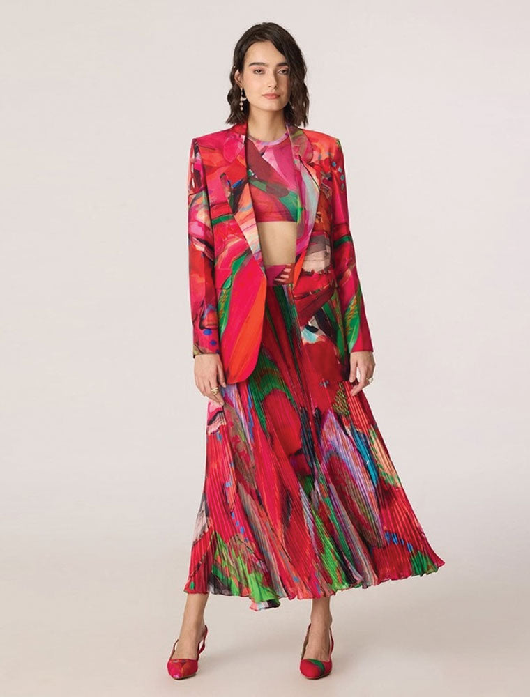 Pink Tropical Rebekkah Blazer, Hot Pink