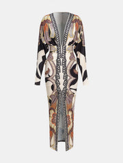 Alona's Spring Midi Dress, Multicolor Nude