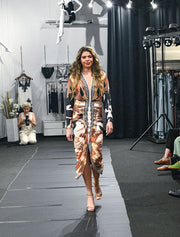 Alona's Spring Midi Dress, Multicolor Nude
