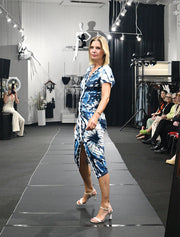 Alona's Summer Mirage Midi Dress, Blue