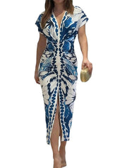 Alona's Summer Mirage Midi Dress, Blue