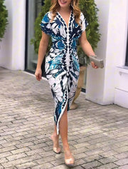Alona's Summer Mirage Midi Dress, Blue