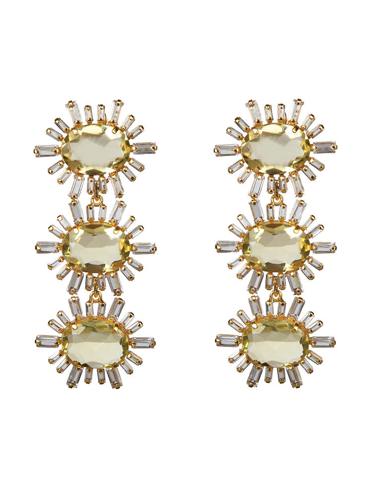 Ann-Margaret Statement Earrings, 14K Gold Plated