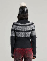 Après Color Block Printed Sweater, Multicolor