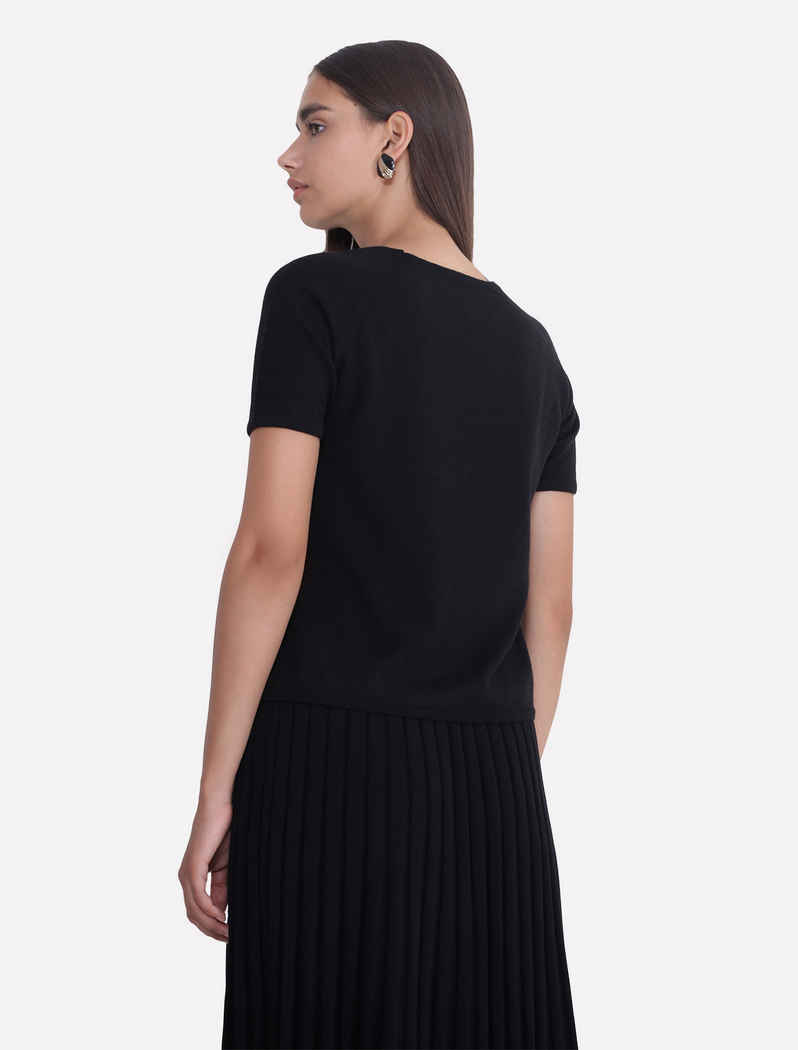 Basic Short Sleeve Top, Black