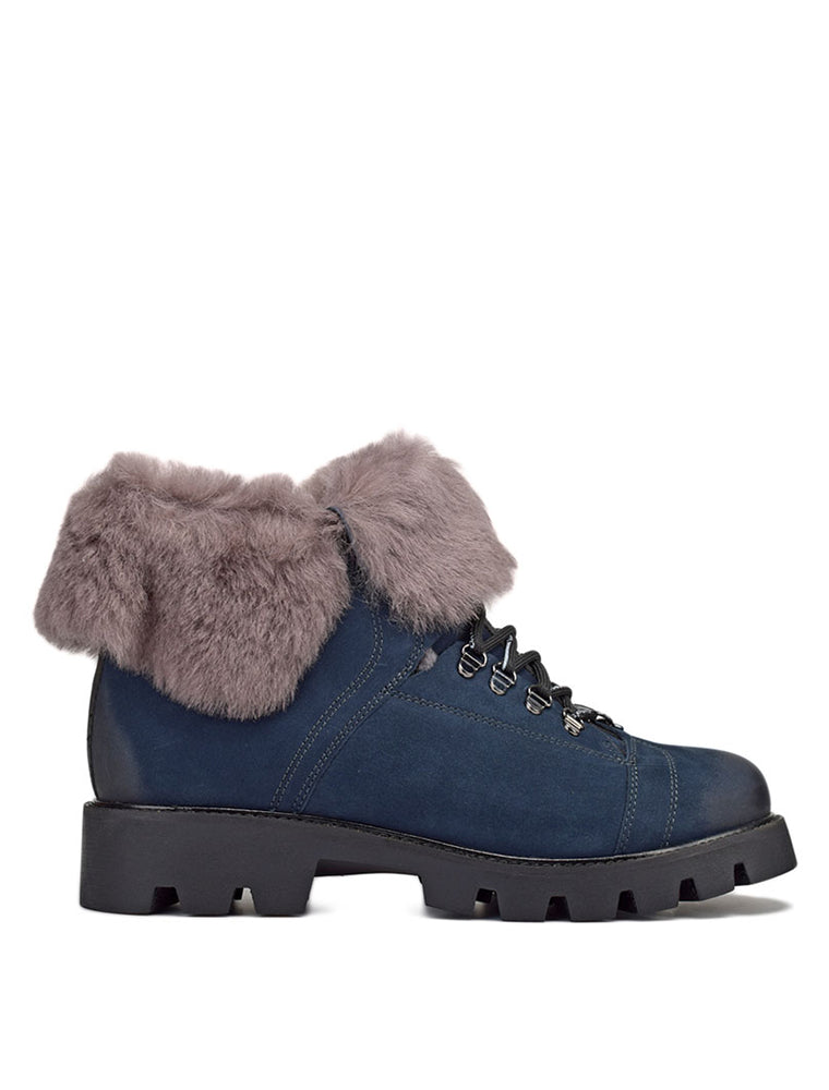 Boyfriend Low Cut Boots, Dark Blue