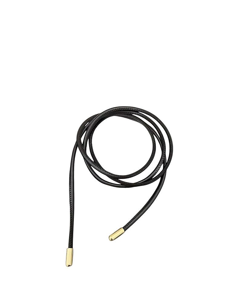 PEcado Circular Leather Belt, Black