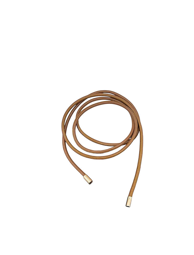 PEcado Circular Leather Belt, Cognac