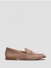 Classic Almond Toe with Buckle Loafers, Beige