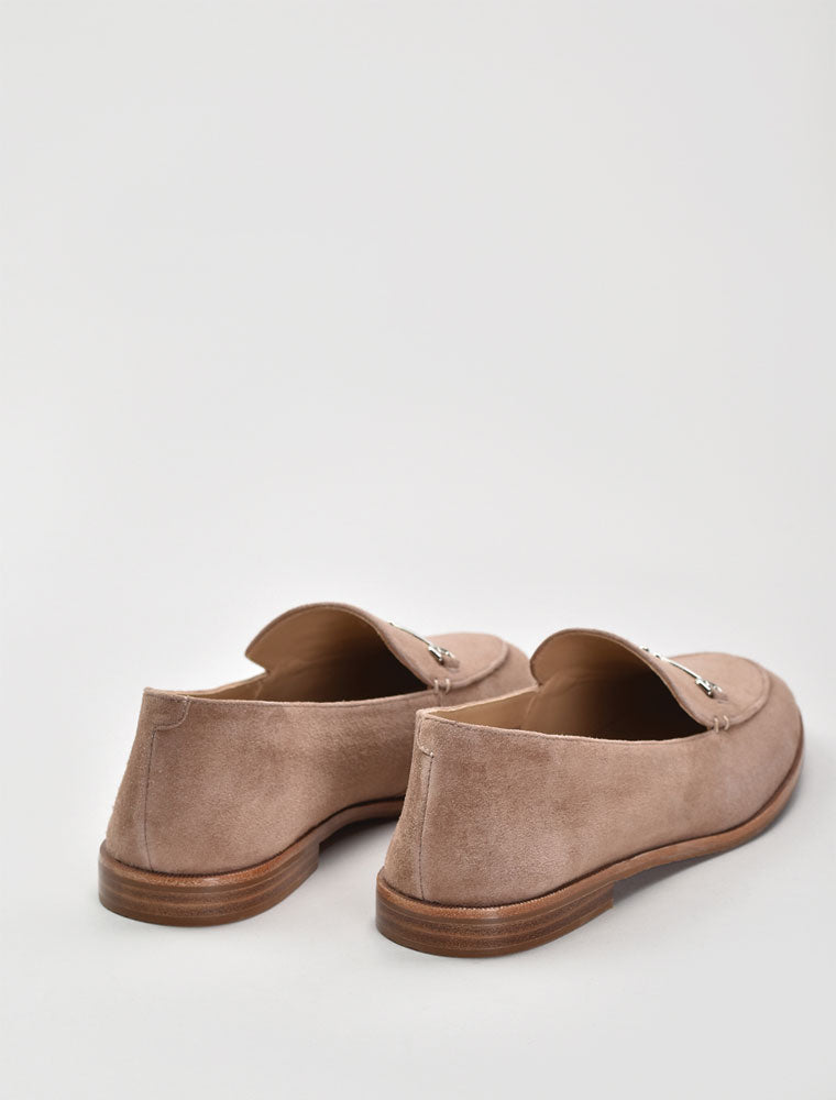 Classic Almond Toe with Buckle Loafers, Beige