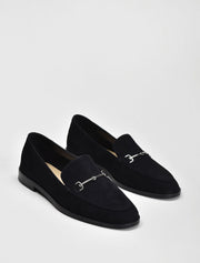 Classic Almond Toe with Buckle Loafers, Black