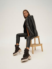 Combat Suede Boots, Brown