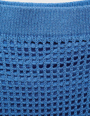 Crochet Openwork Skirt, Blue