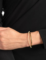 Crystal Lace Orbiting Cuff Bracelet, 14K White Gold Plated