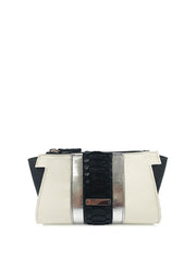 DVK Clutch, Cream / Black / Red