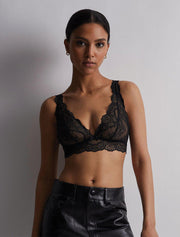 Danse Des Sens Triangle Bralette, Black