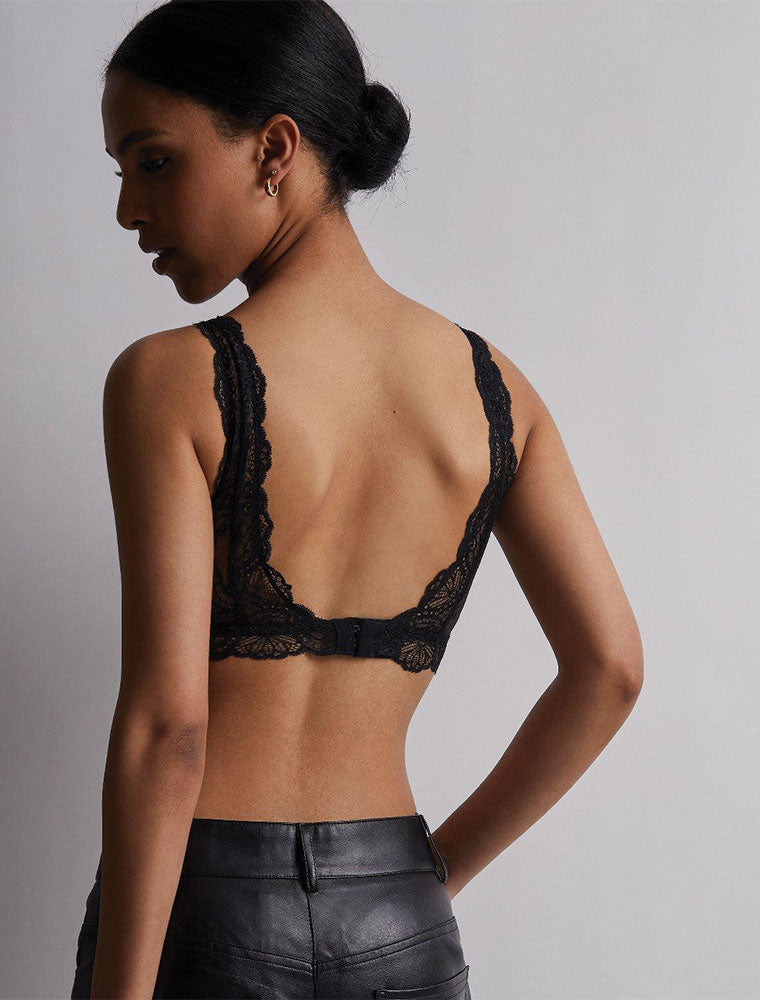 Danse Des Sens Triangle Bralette, Black