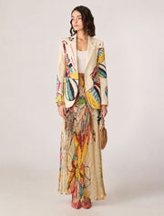 Doodle Garden Monica Maxi Skirt, Cream