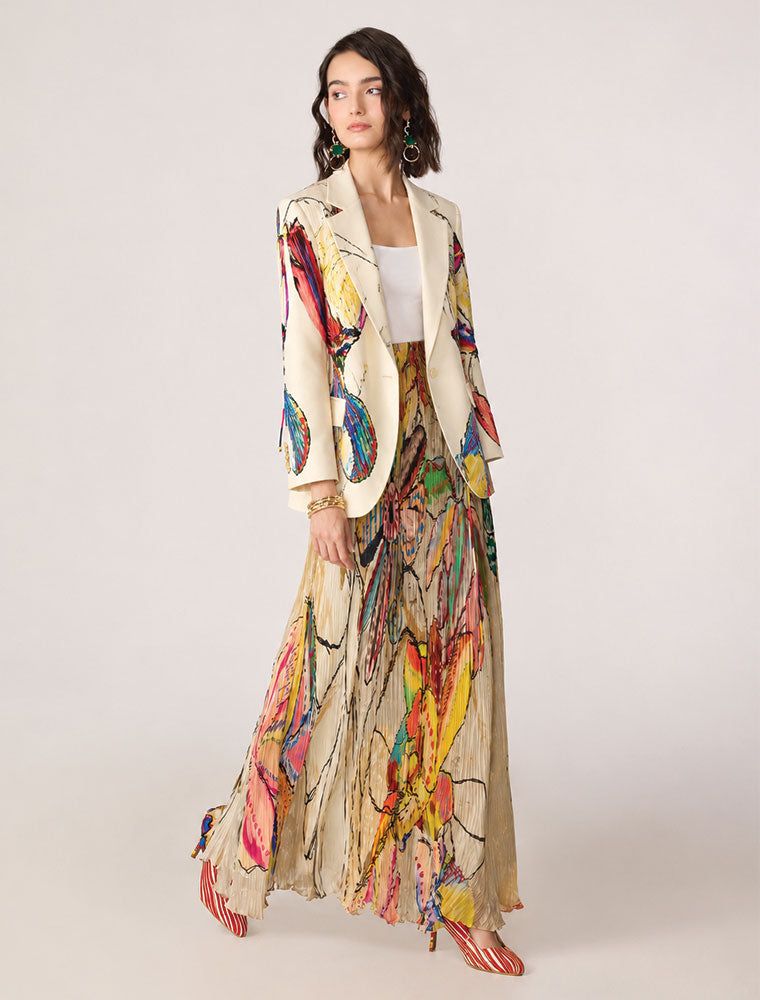 Doodle Garden Monica Maxi Skirt, Cream