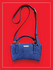 Embossed Suede 3 in 1 Bag, Blue