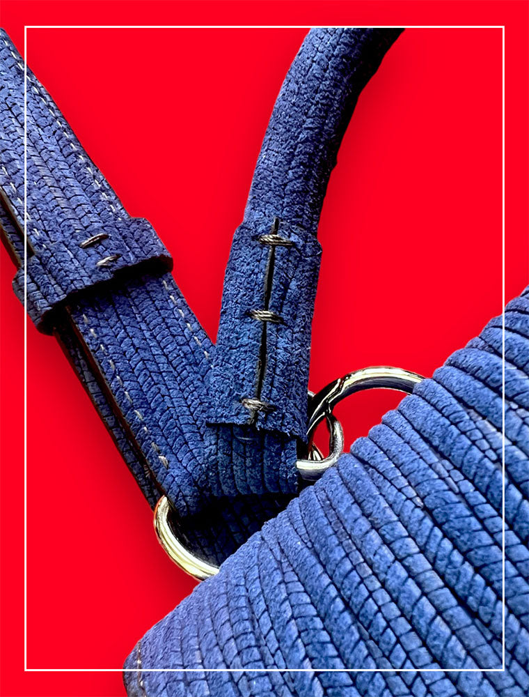 Embossed Suede 3 in 1 Bag, Blue