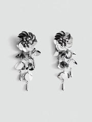 Falling Petals Silver Earrings