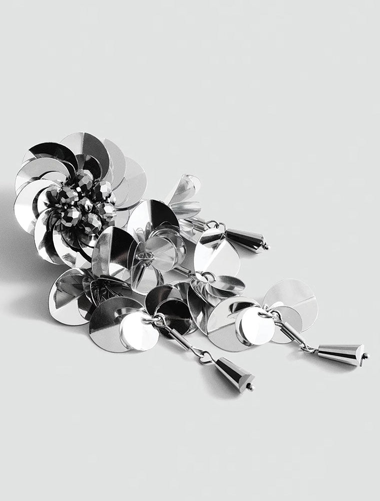 Falling Petals Silver Earrings