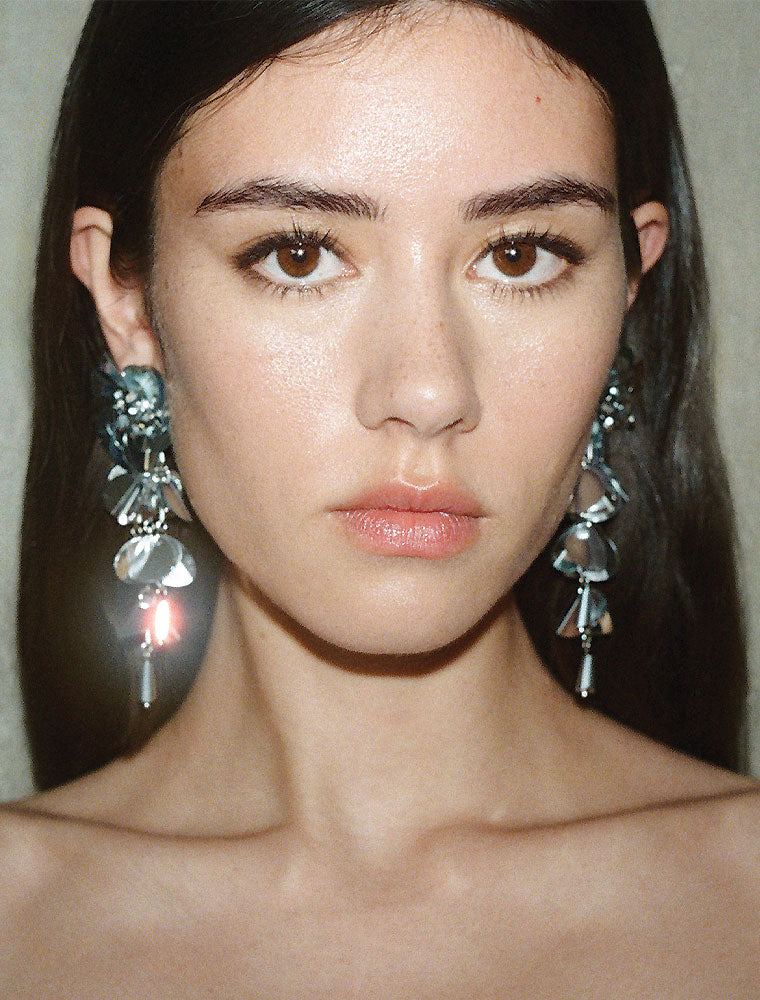 Falling Petals Silver Earrings