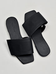 Fold Over Strap Slide, Black