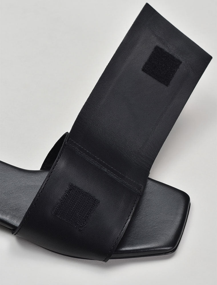 Fold Over Strap Slide, Black