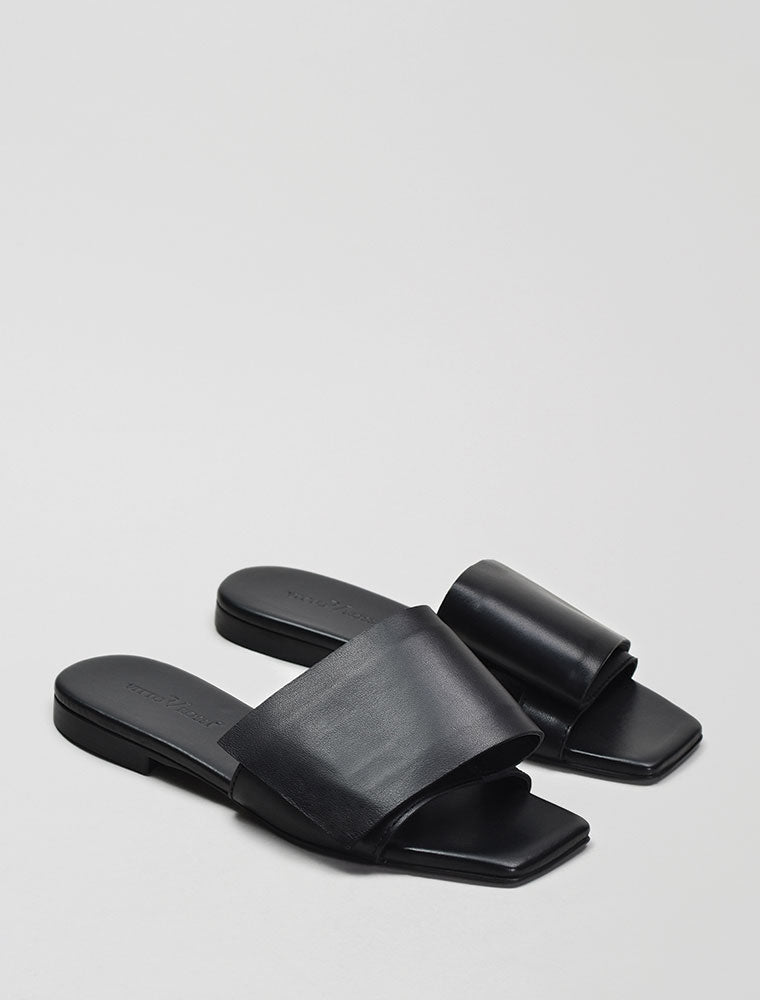 Fold Over Strap Slide, Black
