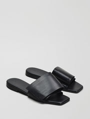 Fold Over Strap Slide, Black