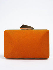 Framed Sculptural Clutch Bag, Orange
