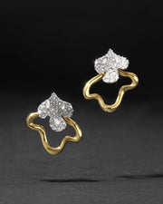 Freeform Pavé Crystal Jacket Earring, 14K Gold over Brass