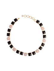 Gabby Riviere Necklace, Black Onyx & Moonstone, 14K Gold Plated