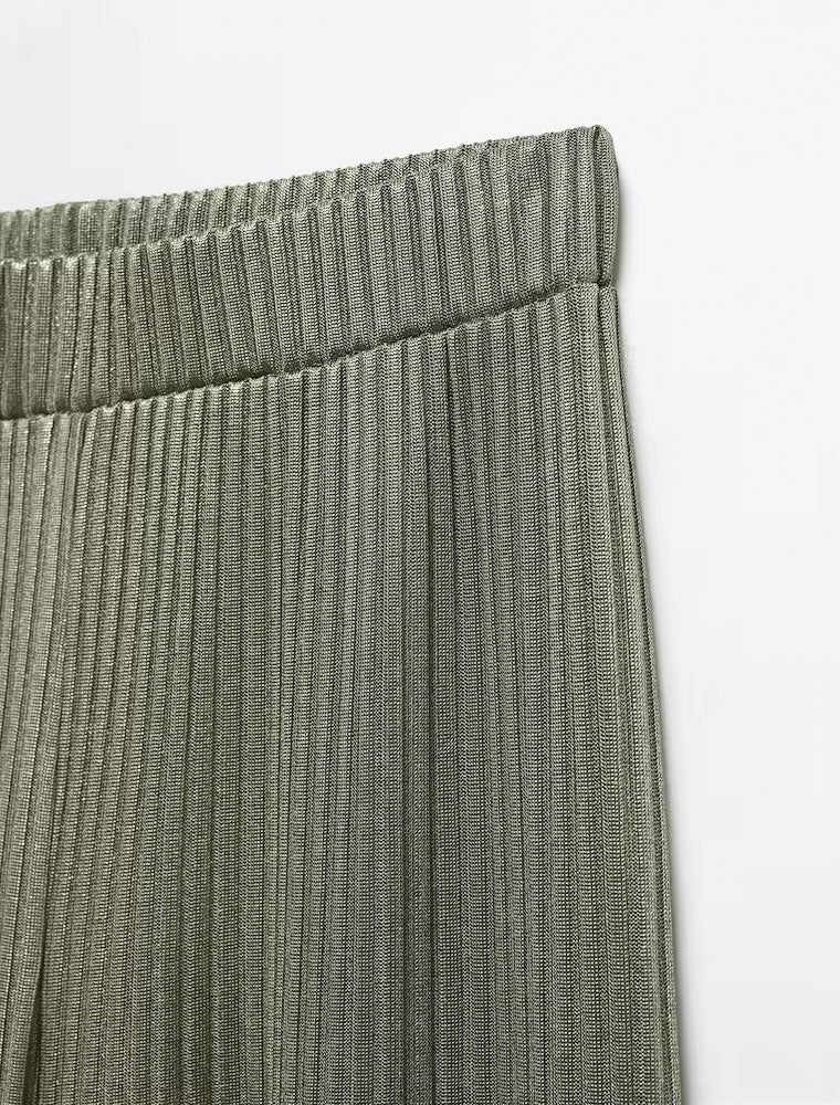 Gillian Track Straight Cut Pants, Army Green