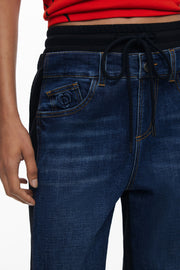 Indigo Fusion Denim Jogger, Black