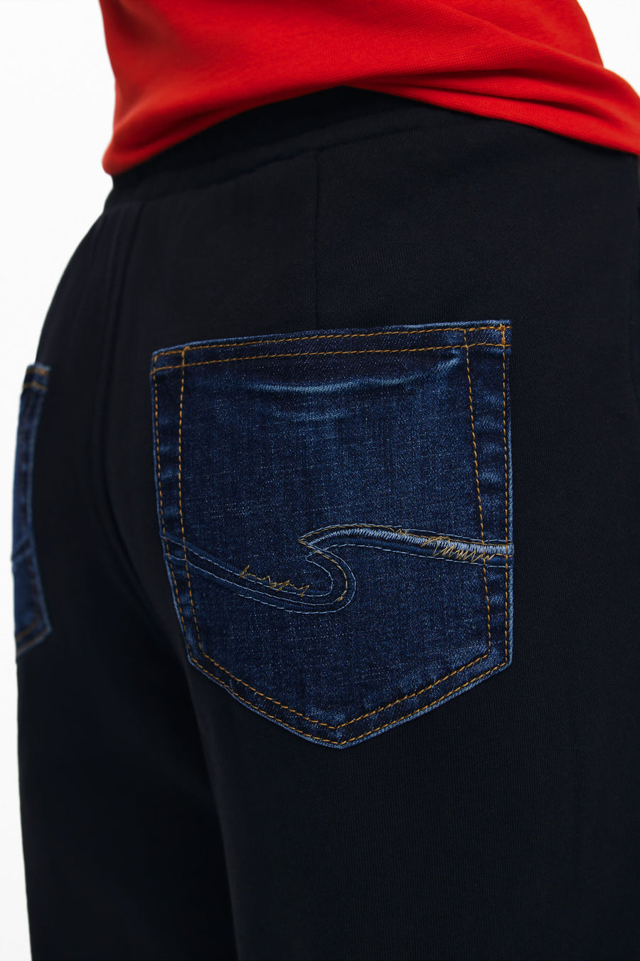 Indigo Fusion Denim Jogger, Black