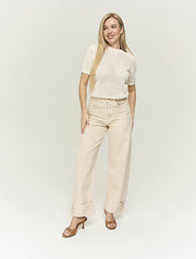 Kitten Heel Mule with Bow Detail, Camel