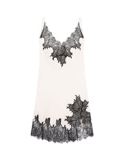 Lace Trim Spaghetti Strap Chemise, Ivory