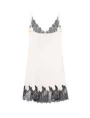 Lace Trim Spaghetti Strap Chemise, Ivory