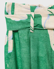 Large Floral Printed Pants, Green