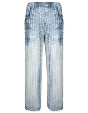 Lauren Denim Look Plissé Pant, Chambray